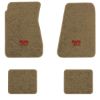 1968-1972 Chevrolet Chevelle floor mats with the SS 454 Large logo in Essex 1004A Cream carpet, illustration
