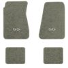 1968-1972 Chevrolet Chevelle floor mats with the SS logo in Essex 1053A Silver carpet, illustration