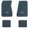1968-1972 Chevrolet Chevelle floor mats with the SS logo in Essex 1017A Lapis Blue carpet, illustration