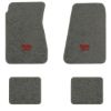 1968-1972 Chevrolet Chevelle floor mats with the SS 454 Large logo in Essex 1066A Gray carpet, illustration