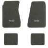 1968-1972 Chevrolet Chevelle floor mats with the SS logo in Essex 1038A Lt Charcoal carpet, illustration