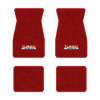 1974-1981 Pontiac Firebird Trans Am floor mats with the Turbo Trans Am logo in Cutpile 8801 Flame Red carpet, illustration