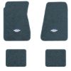 1968-1972 Chevrolet Chevelle floor mats with the Yenko Bar and Shield logo in Essex 1017A Lapis Blue carpet, illustration