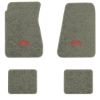 1968-1972 Chevrolet Chevelle floor mats with the SYC logo in Essex 1053A Silver carpet, illustration