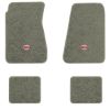 1968-1972 Chevrolet Chevelle floor mats with the SS in Filled Circle logo in Essex 1053A Silver carpet, illustration