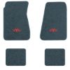 1968-1972 Chevrolet Chevelle floor mats with the SYC logo in Essex 1017A Lapis Blue carpet, illustration