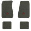 1968-1972 Chevrolet Chevelle floor mats with the SS in Outline Circle logo in Essex 1038A Lt Charcoal carpet, illustration