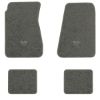1968-1972 Chevrolet Chevelle floor mats with the Small SS 396 logo in Essex 1066A Gray carpet, illustration