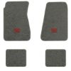 1968-1972 Chevrolet Chevelle floor mats with the Large SS 396 logo in Essex 1066A Gray carpet, illustration