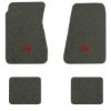1968-1972 Chevrolet Chevelle floor mats with the Large SS 396 logo in Essex 1038A Lt Charcoal carpet, illustration