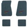 1968-1972 Chevrolet Chevelle Malibu floor mats with the Yesterdays Chevrolet logo in Essex 1017A Lapis Blue carpet, illustration
