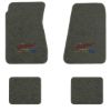 1968-1972 Chevrolet Chevelle Malibu floor mats with the Yesterdays Chevrolet logo in Essex 1038A Lt Charcoal carpet, illustration