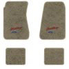 1970-1972 Chevrolet Chevelle Greenbrier floor mats with the Heartbeat of America logo in Essex 1035A Beige carpet, illustration