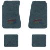 1970-1972 Chevrolet Chevelle Greenbrier floor mats with the Yesterdays Chevrolet logo in Essex 1017A Lapis Blue carpet, illustration
