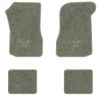 1973 Chevrolet Chevelle floor mats with the Chevelle SS logo in Essex 1053A Silver carpet, illustration