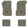 1973 Chevrolet Chevelle floor mats with the SS 454 Large logo in Essex 1053A Silver carpet, illustration
