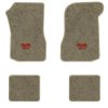 1973 Chevrolet Chevelle floor mats with the SS 454 Large logo in Essex 1035A Beige carpet, illustration