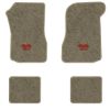 1973 Chevrolet Chevelle floor mats with the SS 454 Large logo in Essex 1076A Prairie Tan carpet, illustration