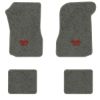 1973 Chevrolet Chevelle floor mats with the SS 454 Large logo in Essex 1066A Gray carpet, illustration