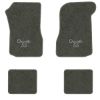 1973 Chevrolet Chevelle floor mats with the Chevelle SS logo in Essex 1038A Lt Charcoal carpet, illustration