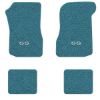 1973 Chevrolet Chevelle floor mats with the SS logo in Loop 09 Medium Blue carpet, illustration