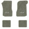 1973 Chevrolet Chevelle floor mats with the Chevelle in Script 71-77 Model logo in Essex 1053A Silver carpet, illustration