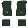 1973 Chevrolet Chevelle floor mats with the SS logo in Loop 08 Dark Green carpet, illustration