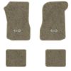 1973 Chevrolet Chevelle floor mats with the SS logo in Essex 1076A Prairie Tan carpet, illustration