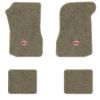 1973 Chevrolet Chevelle floor mats with the SS in Filled Circle logo in Essex 1076A Prairie Tan carpet, illustration