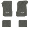 1973 Chevrolet Chevelle floor mats with the Chevelle in Script 71-77 Model logo in Essex 1066A Gray carpet, illustration