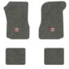 1973 Chevrolet Chevelle floor mats with the SS in Filled Circle logo in Essex 1066A Gray carpet, illustration