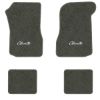 1973 Chevrolet Chevelle floor mats with the Chevelle in Script 71-77 Model logo in Essex 1038A Lt Charcoal carpet, illustration