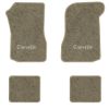 1973 Chevrolet Chevelle floor mats with the Chevelle logo in Essex 1035A Beige carpet, illustration