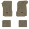 1973 Chevrolet Chevelle floor mats with the SS in Outline Circle logo in Essex 1076A Prairie Tan carpet, illustration