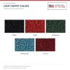 ACC Loop carpet color chart for this listing - Proudly Made in the USA