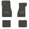 1973 Chevrolet Chevelle Malibu floor mats with the Malibu Classic 73-83 Model logo in Essex 1038A Lt Charcoal carpet, illustration