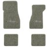 1974-1977 Chevrolet Chevelle Malibu floor mats with the Malibu 73-83 Model logo in Essex 1053A Silver carpet, illustration