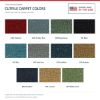ACC Cutpile carpet color chart for this listing - Proudly Made in the USA