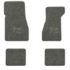 1974-1977 Chevrolet Chevelle Malibu floor mats with the Malibu Classic 73-83 Model logo in Essex 1066A Gray carpet, illustration