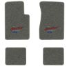 1962-1967 Chevrolet Chevy II Nova floor mats with the Heartbeat of America logo in Essex 1066A Gray carpet, illustration