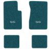 1962-1967 Chevrolet Chevy II Nova floor mats with the SS logo in Loop 17 Bright Blue carpet, illustration