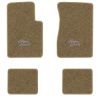 1962-1967 Chevrolet Chevy II Nova floor mats with the Super Sport 2 Lines in Script Letters logo in Essex 1004A Cream carpet, illustration