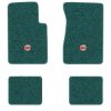 1962-1967 Chevrolet Chevy II Nova floor mats with the SS in Filled Circle logo in Loop 05 Aqua carpet, illustration