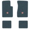 1962-1967 Chevrolet Chevy II Nova floor mats with the SS in Filled Circle logo in Essex 1017A Lapis Blue carpet, illustration