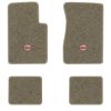 1962-1967 Chevrolet Chevy II Nova floor mats with the SS in Filled Circle logo in Essex 1076A Prairie Tan carpet, illustration