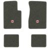 1962-1967 Chevrolet Chevy II Nova floor mats with the SS in Filled Circle logo in Essex 1038A Lt Charcoal carpet, illustration