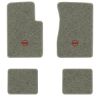 1962-1967 Chevrolet Chevy II Nova floor mats with the SS in Outline Circle logo in Essex 1053A Silver carpet, illustration