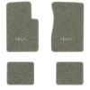 1962-1967 Chevrolet Chevy II Nova floor mats with the Nova logo in Essex 1053A Silver carpet, illustration