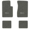 1962-1967 Chevrolet Chevy II Nova floor mats with the Nova logo in Essex 1066A Gray carpet, illustration