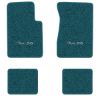 1962-1967 Chevrolet Chevy II Nova floor mats with the Nova SS logo in Loop 17 Bright Blue carpet, illustration